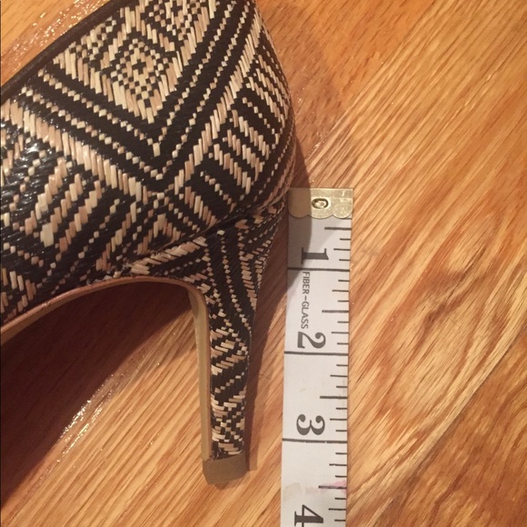 J Crew Black and Cream Rafia Pumps size 9.5 - Picture 6 of 8